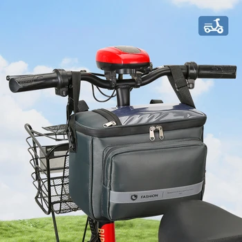 Велосипедная сумка на руль, водонепроницаемая велосипедная сумка, аксессуары для велосипеда большой емкости, велосипедный рюкзак на плечо, сумка для телефона