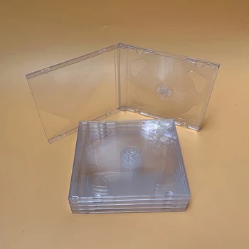 Коробка для компакт-дисков с прозрачным дном Пустой футляр для компакт-дисков из полипропиленового пластика Молочно-прозрачный футляр для компакт-дисков Вместимость футляра для компакт-дисков 2 диска