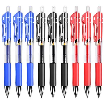 Гелевая ручка пресс-типа Creative ST с наконечником 0,5 мм, черные / синие / красные чернила, Нейтральная ручка, быстросохнущие канцелярские принадлежности, ручка для подписи, школьный офис