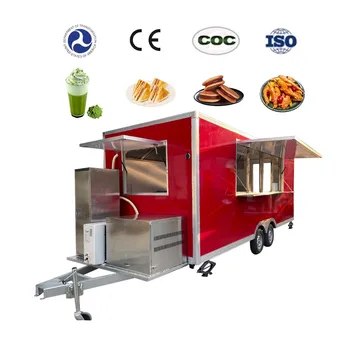 2023 Высококачественный Малогабаритный продовольственный прицеп Для продажи Продовольственный грузовик с полным кухонным оборудованием